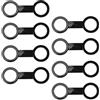 Asyduey 8 Pezzi Scuba Diving Dive Snorkeling Silicone Snorkel Mask Cinturino Supporto per Custode Clip Fermo Attacco Attrezzo di Ricambio Accessori Nero