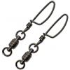 Vertical Trolling GIRELLA con Cuscinetto E MOSCHETTONE Acciaio Brunito (2PZ) (N.3 121LB)
