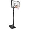 BXTMGBUS Canestro da basket per esterni con supporto e ruote, 1 rete