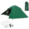 Hailong Ming Impermeabile da Campeggio, Cuciture rinforzate, Accessorio Esterno, Riparo dalla pioggia, Per Appassionati di outdoor, Verde militare con picchetti, style to 2, Verde