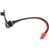 BELOWSYALER Presa di ricarica per manutenzione scooter | Presa a pannello da 5,5 x 2,1 mm con alloggiamento in ABS nero, tappo collegato, cavo a due fili e spina rossa