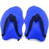 LOVIVER Pagaia Allenamento Bambini Palette Nuoto Paletta Allenamento Design Ergonomico Confortevole con Fori Idrodinamici Cinghie Morbide Regolabili per Presa , Blu , Bambino