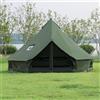 WaldWander Oxford - Tenda a campana per campeggio familiare, spaziosa yurta di 4 m con collegamento alla stufa, tenda da campeggio per 4 stagioni, tenda da glamping per 4-6 persone, tenda da tetto (beige)