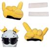 Generisch Decorazione per casco da bicicletta, in peluche, con gesti | Accessori per casco da moto, per donne, uomini, donne, adolescenti, amanti della bicicletta e della moto