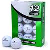 Second Chance Palline da golf riciclate Lake - Confezione da 12 - Grado A per Top Flite, Lake Balls, bianche, confezionate in una scatola verde