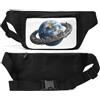 Generic Futuristic Space Station Orbiting Earth - Marsupio unisex nero