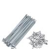 GMZQSN Set di 38 raggi per bicicletta zincati da 12 G, 175-230 mm, in acciaio al carbonio, con nippli per riparazione ruote MTB e E-Bike (set da 38, 204 mm)