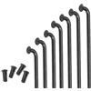 GMZQSN 20 raggi neri per moto da 10 G, 120-230 mm - 3,0 mm, in acciaio con nippli neri, per bici elettriche e moto (20 pezzi, 210 mm)