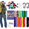 Générique Kit Paracord 16 Colori con Moschettoni, Fibbie, Anelli per | Paracord di sopravvivenza multifunzione per campeggio, escursionismo, bracciali, cordoncini e artigianato