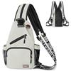 Geestock Sling - Zaino a tracolla regolabile, per escursionismo e petto, per uomo e donna, beige., L, casual