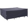 F&J Outdoors Copertura per mobili da giardino, impermeabile, resistente ai raggi UV, antistrappo, per mobili da esterno, grigio, 228,6 cm Lx60 Px27,5 H