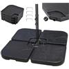 Relaxdays Zavorre per Base a Croce, Set di 4, Colore Nero