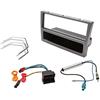 Inex Gunmetal Facia Kit di Montaggio a Cruscotto Stereo CD Auto Radio Quadlock Cavi