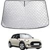 Tokenhigh Parasole per parabrezza auto adatto per Mini Cooper 2015 - 2024 F55 F56 F57, parabrezza anteriore spesso pieghevole interno per parabrezza auto, parasole anteriore per protezione dai raggi UV
