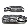 Garage Hub Italia Coppia Griglie FENDINEBBIA *RS Look* per AUDI Q5 SUV 8R Restyle 2012-2016 (solo standard -> NON MONTA SU S-LINE) NERO/CROMATE copertura per paraurti destra sinistra