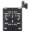 Foonary Portatarga per moto, 185 x 225 mm | Compatibile con ciclomotori e scooter, pratici telai e raccordi per moto come supporto di ricambio, colore nero