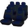 Susy Shop Copri-sedili Auto Universale Rosso Nero | Set Copri-Sedile Universali per Anteriori e Posteriori | Copri cintura e volante | Accessori Auto Interno (Blu scuro)