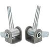 Klanata Set fusello per Go Kart, fusello Anteriore 4.5x58 con Kit mozzo e staffe in Lega d'Acciaio, Kit snodo sterzo per Accessori Go Kart