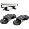 BONJUME Supporto Magnetico, 2 Pezzi Base Magnetica Ø 88mm a Forma di N per Faro LED Lavoro, Forza di Trazione 60kg, Rivestimento in Gomma Antigraffio per Tetto Auto Offroad SUV ATV Camion Camper