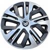 JESTIC Set di 4 copricerchi da 14 pollici, borchie coppe ruota compatibili con Citroen Berlingo C1 C2 C3 C4, colore: Argento