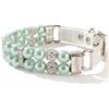 feiling Collare per cani di piccola taglia con perline di strass, collare regolabile per cani per Poodle Chihuahua Bichon Frise Pomeranin (S: 20,5-25 cm, verde)