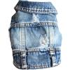 feiling Giacca in jeans distressed per cani di piccola taglia Primavera Autunno Abbigliamento Dog Vest Costume Cane Cappotto Pet Coat per cuccioli Poodle Bichon Frise (S)