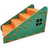 DimyFew Scaletta per Cani Gatti con Fodera Rimovibile, Arancione-Verde