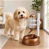 JOROBURO Distributore di Acqua per Cani, Distributore di Acqua Stagnante per Animali Domestici con Asta Staccabile, Distributore Automatico di Cibo per Acqua Multifunzione Regolabile in