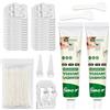 Sikeydels Kit di Fissaggio Rete per Gatti Esterni, 50 Ganci Adesivi Trasparenti, 30ml Colla Siliconica, 100pcs Fascette stringicavo, Installazione Senza Foratura, per Rete per Gatti Balcone