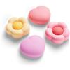 GeekShare Tappi in silicone per joystick Switch 2, accessori di protezione per joystick, antiscivolo, comodi (4 pezzi) (fiori a cuore)
