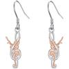 PROESS 925 Sterling Silver Animal Earrings Dance/Music Note/Highland Cow/Dachshund/Fox/Axolotl/Red Panda/Yorkie/Elephant Stud Dangle Earrings Gifts for Women Girls