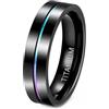 Whoiy Coppia di anelli in titanio 5 mm/7 mm/9 mm, anelli da sposa con incisione lucida, gioielli alla moda, misura 52-71