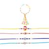 SATVIK - Set di 5 - Rakhi Famiglia per Fratello con Roli Chawal, Ram Sita Adesivi - Rakhi Cotone per Raksha Bandhan, Accessori Festival Indiani
