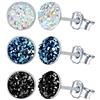 MicVivien Orecchini a Bottone da Donna in Argento 925 Cristallo Orecchini Eleganti