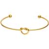 Purelei Knot Armcuff - Bracciale in filigrana con dettaglio nodo impermeabile - Acciaio inossidabile placcato oro 14 K, placcato oro rosa 18 carati o argento