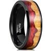 King Will Anelli in carburo di tungsteno color argento/oro da 8 mm, con design a montagna, da uomo, per anniversario e partner, 67.2 (21.4), Metallo, Non pietra preziosa