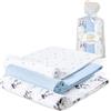 Interbaby Set 3 mussole per neonato Panda blu