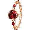 TIME100 Orologio Donna Analogico al Quarzo con Bracciale in Rame Intarsiato con Pietre Preziosecon Orologio Elegante Impermeabile