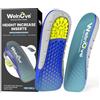 Welnove Plantari rialzati con supporto dell'arco plantare - Welnove Cuscinetti tallonieri in gel morbido 3/4 per fascite plantare e tendinite di Achille, per uomo e donna, altezza 0,6 + 1, 2 paia (42-45)