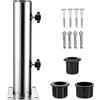 Chingcoo Supporto per ombrellone, con 3 anelli di riduzione (32/39/49 mm) e 8 picchetti, regolabile, per giardino, cortile, balcone, piscina