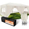 Kronenburg-Store Gazebo Pieghevole 3x6 Impermeabile con 6 Pareti Laterali, Tendone da Giardino con Protezione UV 50+, Padiglione per Feste Richiudibile con Borsa e Accessori, Champagne