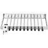 BBQ-Toro Girarrosto elettrico in acciaio inox, 10 spiedini e motore, larghezza 70 x profondità 27-40 cm, accessorio per barbecue, griglia per spiedini, spiedini