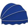 KDDFN Tenda Cappottina da Sole,Tenda a Ventaglio da Balcone Pieghevole,Tenda da Sole Modello,Tettoia per Porta a Cupola,UV Protezione Solare Antipioggia,per Porte e Finestre (Diameter:150cm/59in,Blue)