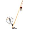 SHW-FIRE 59056 Karst - Zappa da giardino a tre denti, con manico in legno di frassino lungo 135 cm