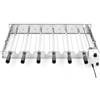 BBQ-Toro Girarrosto elettrico in acciaio inox, con 6 spiedini e motore, misura regolabile (larghezza x profondità) 70 x 26-40 cm, con spina di alimentazione e USB, per barbecue Mangal
