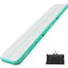 VEVOR Tappetino Gonfiabile Ginnastica Salto Danza 5 m Colore Verde Menta | con Pompa Elettrica, Spessore 20 cm, Carico max 200kg, per Palestra Spiaggia Parco, Esercizio di Yoga Cheerleading Acrobazie