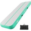 VEVOR Tappetino Gonfiabile per Ginnastica Yoga 3 m Colore Verde Menta Casa | con Pompa Elettrica, Spessore 20 cm, Carico max 200kg, per Palestra Spiaggia Parco, Esercizio di Yoga Cheerleading Acrobazie