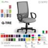 SEIPO Q-TRE Q0045 Poltrona schienale alto in rete braccioli Movimento sincronizzato "R4" SEIPO ECOPELLE D2