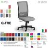 SEIPO Q-TRE Q0048 Poltrona schienale alto in rete Movimento sincronizzato "R4" SEIPO ECOPELLE D2