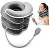 MIUUIPI Supporto per collo gonfiabile a 3 strati con supporto per il mento per la | Supporto per il collo ergonomico con vestibilità regolabile per un delicato sollievo a casa, in ufficio o in viaggio